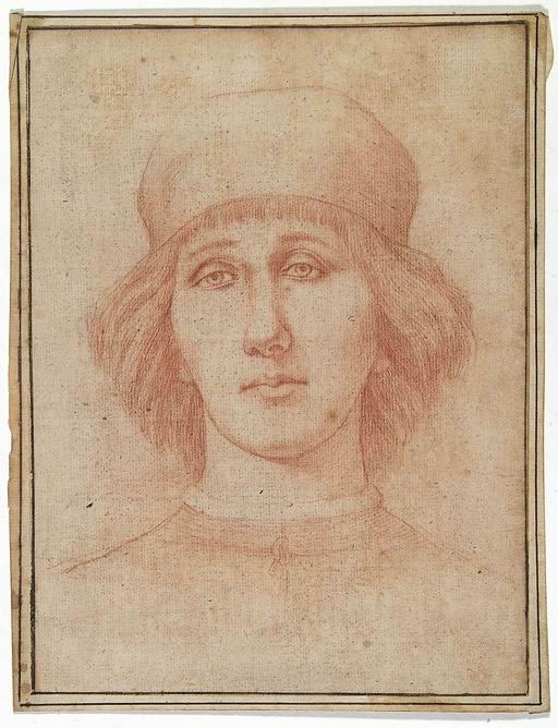 FN14263_jpg Icilio Federico Joni (Siena 1866 - 1946) Ritratto di giovane sanguigna
