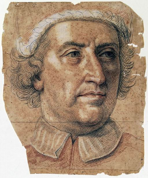 FN14340_jpg Roma 1700: Pier Leone Ghezzi ? (Roma 1674 -1755) Ritratto del pontefice Clemente XI Albani matita, sanguigna, tempera bianca (?)