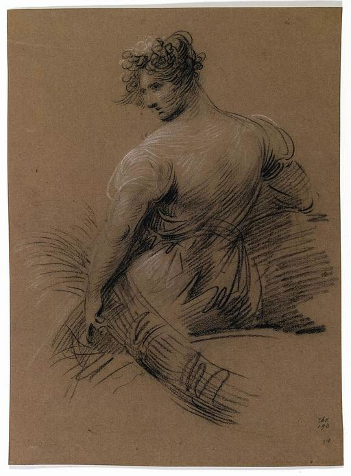 FN15232_jpg Giuseppe Bernardino Bison (Palmanova, Udine 1762 - Milano 1844) Cerere carboncino e matita bianca su carta ocra