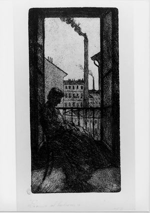 Luigi Russolo, Donna al balcone, 1910