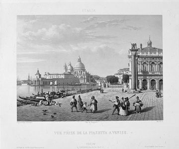Frédéric Martens, Veduta dalla piazzetta a Venezia, 1841 (Roma, Collezione Piero Becchetti).