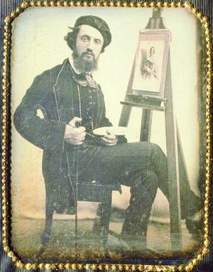Antonio Sorgato, Autoritratto al cavalletto, post 1847  (Venezia, Collezione Ferruzzi Balbi)