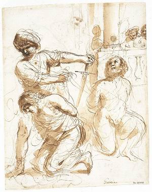 1_07 Jacopo Carucci da Pontormo (Pontormo 1494 - Firenze 1556) Lunetta con Santa Cecilia Matita rossa e gessetto bianco su carta avorio