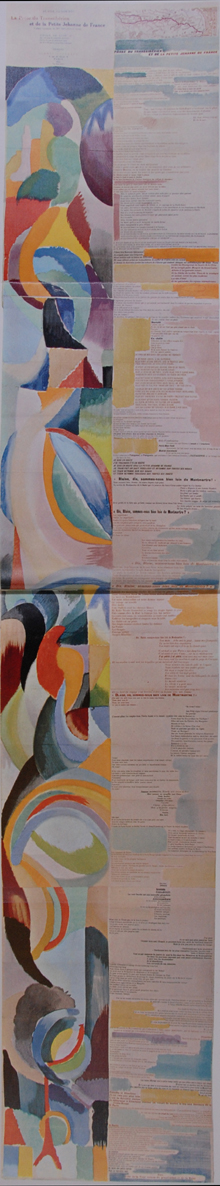 Blaise Cendrars Prose du transsibérien et de la petite Jehanne de France con pochoir di Sonia Delaunay Paris, Editions des hommes nouveaux, 1913 Firenze, Biblioteca Nazionale Centrale, F:A: DELS. D.1