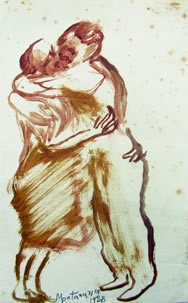 L'abbraccio 1928 L'abbraccio, 1928 inchiostro su carta