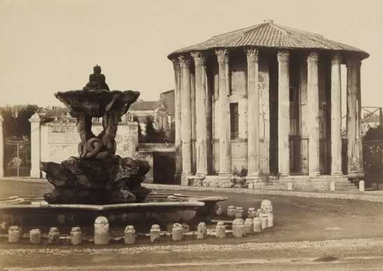 Tommaso Cuccioni, Tempio di Vesta, 1860 c.a,  albumina