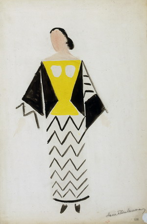 Progetto di costume per Jacqueline Chaumont  per "Le Coeur à gaz", 1923 Acquarello su carta Courtesy Fondazione Marconi, Milano