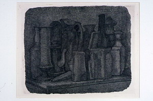 Giorgio Morandi Grande natura morta scura 1934 acquaforte