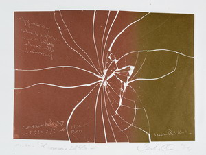 l rovescio del Folo, 1977  monotipo con tecnica messa a punto dall'artista, mm 330x235 (1000x700)
