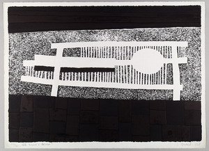 Notte lunare a Salvore, 1968 xilografia a colori,  mm 600x850 (650x890) 