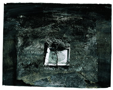 foro16 Stati di permanenza, 2005 china, pigmenti naturali, innesti materici e fotografici su carta proprietà dell'artista