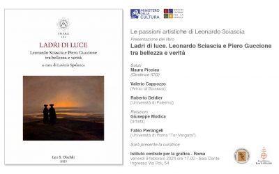 Presentazione volume ‘Ladri di luce. Leonardo Sciascia e Piero Guccione tra bellezza e verità’