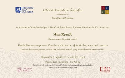 21 aprile – Natale di Roma. Concerto di musica barocca AmorRomA